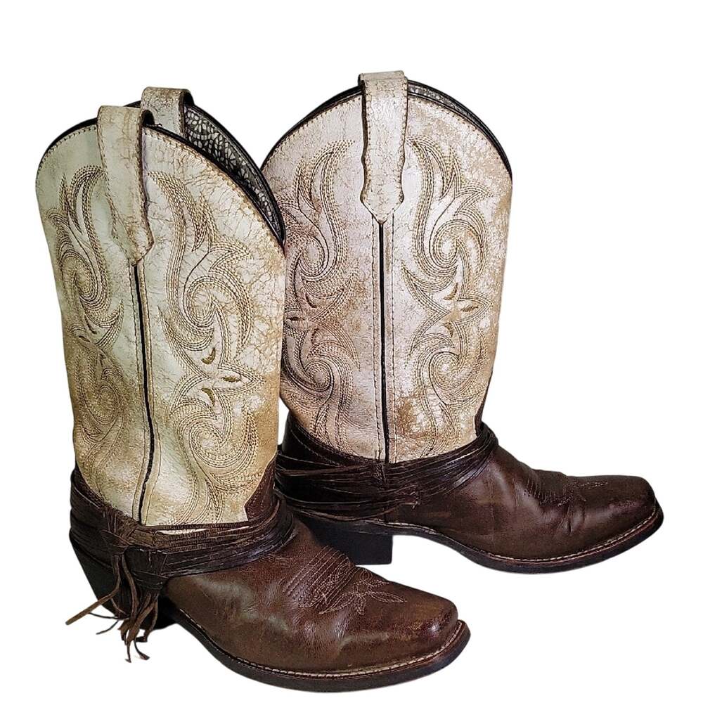Laredo Myra Western Leather Cowboy Boots Womens Size 7.5